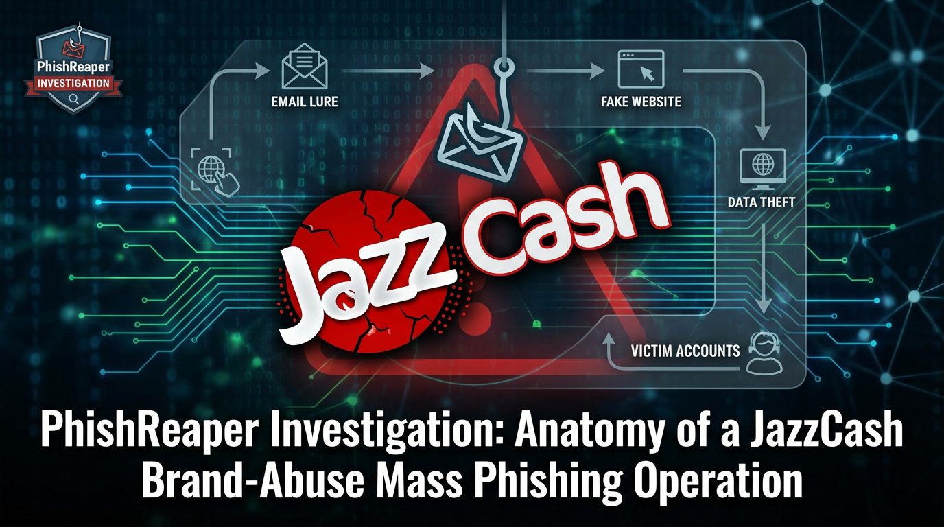 PhishReaper Investigation: Anatomy of a JazzCash Brand-Abuse Mass Phishing Operation