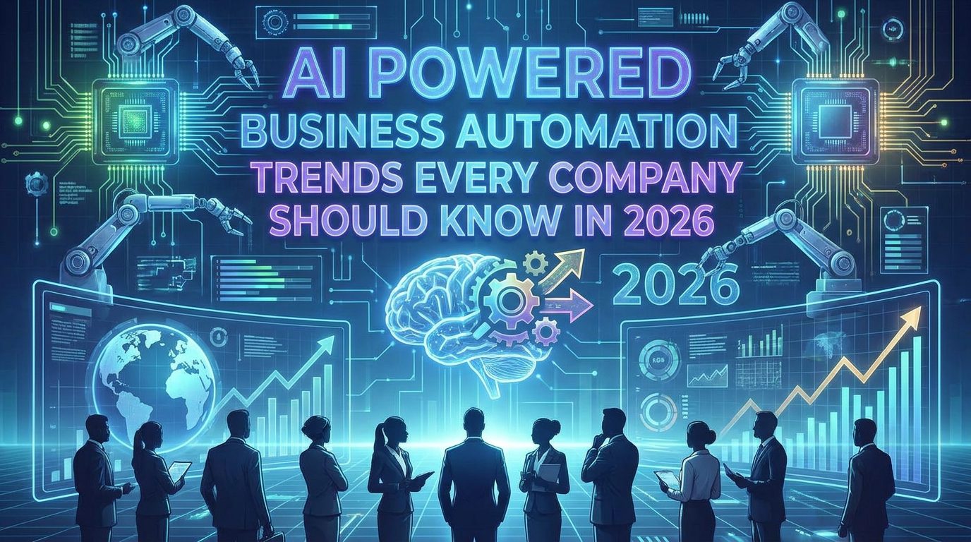 Explore AI Powered Business Automation Trends Every Company Should Know in 2026 to improve efficiency, productivity, and business growth.