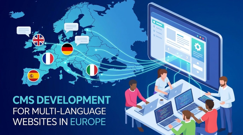 CMS Development for Multi-Language Websites in Europe Europe is one of the most diverse digital markets in the world. A single website may need to support English, French, German, Spanish, Italian, Dutch, and many other languages at the same time. Businesses that want to grow across Europe cannot rely on one language only. People naturally trust websites written in their own language, and that trust often turns into more sales, longer visits, and stronger customer relationships. This is where CMS development for multi-language websites in Europe becomes extremely important. A good Content Management System helps businesses manage translations, update content faster, and keep the user experience smooth across different countries. Without the right CMS structure, managing multiple languages can feel like trying to juggle too many balls at once. Everything becomes harder, from SEO to content updates and customer support. Modern companies now focus on creating websites that feel local in every region. Visitors in Germany expect different content styles than users in France or Spain. A strong multi-language CMS allows businesses to adapt content while keeping the same brand identity. This balance between consistency and localization is the key to success in the European online market. Why Multi-Language Websites Matter in Europe Europe has dozens of active languages and millions of internet users who prefer browsing in their native language. Many customers avoid buying from websites they cannot fully understand. Even if English is available, users often feel more comfortable reading product descriptions, pricing details, and support pages in their own language. A multi-language website also improves customer trust. Imagine walking into a store where every sign is written in a language you barely understand. You would probably leave quickly. Websites work the same way. Language creates comfort, and comfort creates engagement. Businesses that localize their websites usually experience lower bounce rates and higher conversions. Search engine visibility is another major reason. Different countries search using different keywords and phrases. A properly localized CMS helps businesses rank in local search results across Europe. Instead of targeting only one audience, companies can reach users from multiple regions at the same time. This creates stronger brand exposure and opens doors to international growth opportunities. Choosing the Right CMS Selecting the right CMS is the foundation of a successful multi-language website. Some CMS platforms are built with localization tools already included, while others require plugins or custom development. Businesses must think about scalability, SEO support, ease of use, and translation workflows before making a decision. Open-Source CMS Options Open-source CMS platforms are popular because they are flexible and cost-effective. Systems like WordPress, Drupal, and Joomla allow developers to build multi-language websites with plugins and extensions. These platforms work well for startups and medium-sized businesses that want customization without massive costs. WordPress is especially popular because it offers many translation plugins and SEO tools. Drupal is often preferred for large-scale enterprise websites because of its advanced language management features. Joomla also supports multilingual content directly from its core system, making it useful for simpler projects. The biggest advantage of open-source platforms is freedom. Developers can customize almost every part of the website. The downside is that maintenance and security updates require regular attention. Businesses need experienced developers to keep the system running smoothly. Enterprise CMS Platforms Large companies often choose enterprise-level CMS platforms for better scalability and security. These systems are designed to handle large amounts of content across multiple regions. They also support team collaboration, workflow approvals, and advanced integrations. Enterprise CMS solutions usually provide centralized management. This means content teams from different countries can work together without creating confusion. Marketing departments can update campaigns quickly while developers maintain technical consistency across all language versions. Although enterprise platforms can be expensive, they are often worth the investment for companies operating in multiple European markets. They reduce manual work, improve workflow efficiency, and help maintain brand consistency across different languages. Important Features for Multi-Language CMS Development Not every CMS is suitable for multilingual projects. Businesses should focus on features that improve both user experience and content management efficiency. Feature Why It Matters Language Switching Helps users move between languages easily SEO Tools Improves rankings in local search engines Translation Management Simplifies content updates Mobile Optimization Supports mobile users across Europe Content Scheduling Helps manage campaigns in multiple regions Language Switching A language switcher should be simple, visible, and user-friendly. Visitors should never struggle to find their preferred language. Good CMS development ensures the language switcher works smoothly without redirect errors or broken pages. Some websites automatically detect the user’s location and suggest the appropriate language. This can improve user experience, but manual language selection should always remain available. Users may travel between countries or prefer browsing in another language. Consistency is also important. Every translated page should maintain the same structure and design. A confusing layout can make the website feel unprofessional and reduce trust among visitors. SEO Optimization SEO for multi-language websites is more complex than standard SEO. Businesses must optimize content separately for each language and region. Keywords that work in France may not work in Germany or Spain. A strong CMS helps organize these SEO strategies efficiently. URL structure is another key factor. Many European websites use country-specific URLs or language directories. This helps search engines understand which audience each page targets. Proper metadata, translated headings, and localized content also improve visibility. Technical SEO matters as well. Fast loading speeds, mobile responsiveness, and clean site architecture help websites rank better in European markets. A modern CMS should support all these requirements without needing constant manual fixes. Best Practices for European Localization Localization is not just about translating words. It involves adapting the entire user experience to fit local cultures and expectations. Businesses that ignore localization often struggle to connect with European audiences. For example, payment methods differ across countries. German customers may prefer bank transfers, while users in the Netherlands often use local payment systems. Currency formats, date styles, and even color preferences can vary between regions. Content tone also matters. Some countries prefer formal communication, while others respond better to casual language. A successful CMS strategy allows businesses to customize content without rebuilding the entire website for every country. Images and visuals should also feel local. Stock photos that work in one market may feel irrelevant in another. Localization creates familiarity, and familiarity encourages trust. GDPR and Data Privacy Considerations European websites must follow strict data privacy regulations. GDPR affects how businesses collect, store, and process user information. A multi-language CMS should support compliance features from the beginning. Cookie banners, privacy settings, and consent management tools are now essential parts of website development. Users must clearly understand how their data is being used. Transparency builds trust and protects businesses from legal problems. CMS platforms should also support secure hosting and encrypted data handling. Security is especially important for eCommerce websites and platforms handling customer information. Businesses that ignore privacy standards risk damaging both their reputation and finances. Mobile Optimization for European Users Mobile traffic continues to dominate across Europe. People shop, browse, and interact with brands directly from their phones. A multi-language website that performs poorly on mobile devices can lose a large percentage of potential customers. Responsive design is now a basic requirement. Text should remain readable, buttons should be easy to tap, and navigation should stay smooth across all screen sizes. Language switching must also work properly on mobile devices. Page speed plays a major role in user experience. Slow websites frustrate visitors quickly, especially mobile users. A well-developed CMS should include caching, image optimization, and lightweight coding practices to improve performance. Businesses should regularly test their websites on multiple devices and browsers. What works perfectly on desktop may not function well on smartphones or tablets. Common Mistakes to Avoid Many businesses rush into multi-language website development without proper planning. One common mistake is relying completely on automatic translation tools. Machine translations often miss cultural context and create awkward wording that damages credibility. Another mistake is duplicating the same content across all languages without localization. European audiences expect content tailored to their region. Generic messaging can make the website feel disconnected and impersonal. Poor SEO structure is another major issue. Some websites fail to separate language versions correctly, which confuses search engines and hurts rankings. Others ignore mobile optimization, leading to weak user experiences. Businesses should also avoid overcomplicated navigation systems. Visitors should reach their preferred language quickly without unnecessary clicks. Simplicity often creates better engagement. Future Trends in Multi-Language CMS Development The future of CMS development in Europe is becoming smarter and more automated. Artificial intelligence is already helping businesses speed up translations and personalize content for different audiences. AI-powered tools can analyze user behavior and suggest localized content automatically. Headless CMS platforms are also becoming more popular. These systems separate the content backend from the frontend design, making it easier to deliver content across websites, apps, and digital devices. This flexibility is especially useful for international businesses. Voice search optimization is another growing trend. More users now search using voice assistants in their native languages. Websites must adapt content to match natural language search behavior. Businesses are also investing more in personalized user experiences. Instead of showing the same homepage to everyone, websites can now display region-specific offers, products, and promotions based on user location and language preferences. Conclusion CMS development for multi-language websites in Europe is no longer optional for businesses that want international growth. European audiences expect localized experiences that feel natural, trustworthy, and easy to use. A strong multilingual CMS helps companies manage translations, improve SEO, and connect with customers across different regions. The right CMS platform can simplify content management while supporting scalability and localization. Businesses that focus on user experience, mobile optimization, SEO, and GDPR compliance are more likely to succeed in the competitive European digital market. As technology continues to evolve, multilingual website development will become even more advanced. Companies that invest in smart CMS solutions today will be better prepared for the future of digital business in Europe.